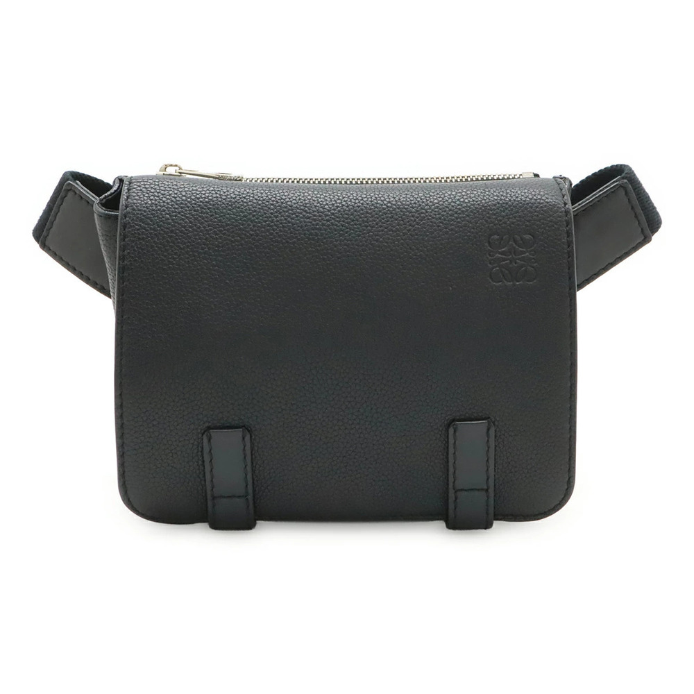 Loewe Anagram Military Bum Bag Body Crossbody Leather Black